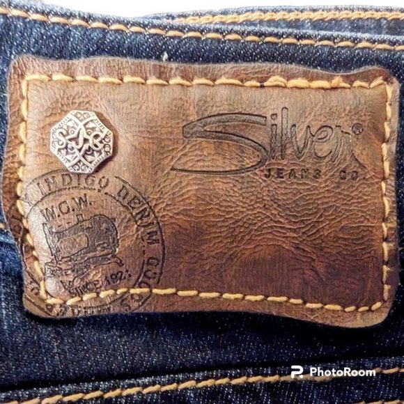 Silver Suki Jeggings Blue Jeans Indigo Denim Stretch 29x29 Embroidered Back Pock - Picture 9 of 11